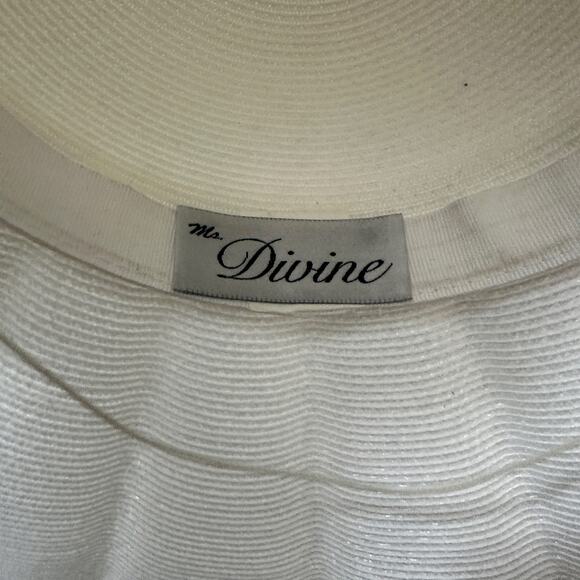 Vintage White Ms. Divine Church Derby Formal Wedding HAt with box - Picture 6 of 8